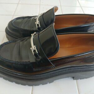 Thursday Platform chunky lug sole shoes bohemian style, silver accent tab